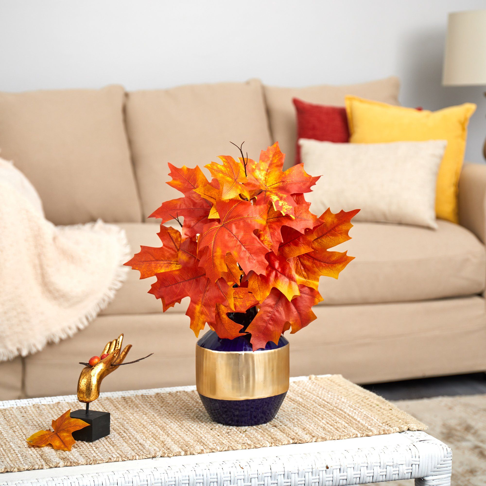 Shop For 18” Autumn Maple Leaf Artificial Plant
