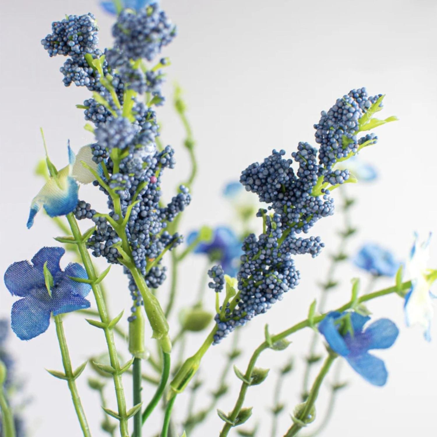18" Baby's Breath & Lavender Filler Bush: Blue