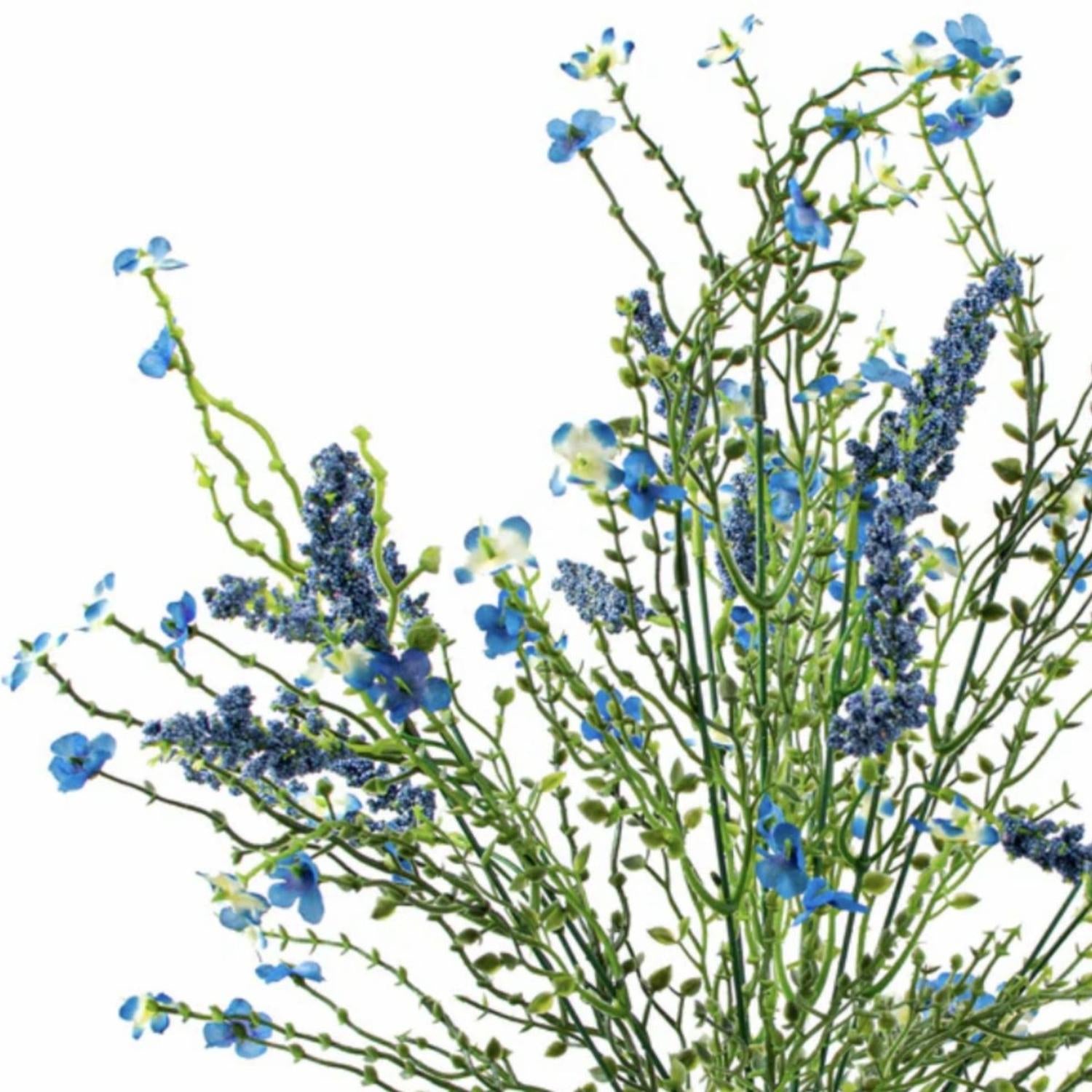 Shop For 18" Baby's Breath & Lavender Filler Bush: Blue