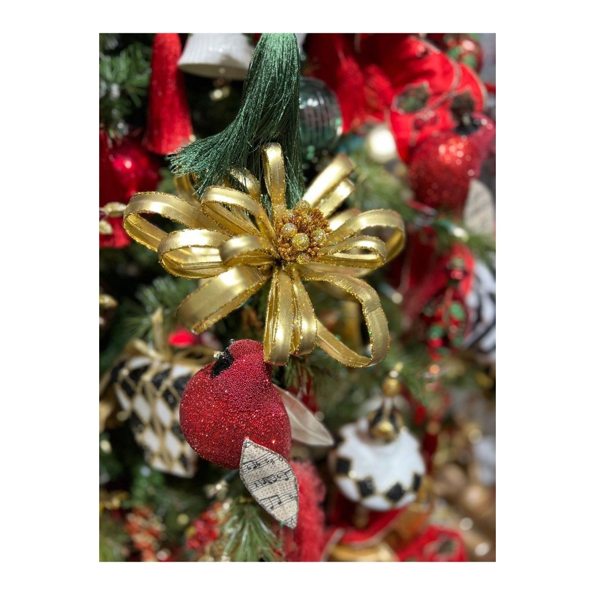 Shop For 18" Glitter Ribbon Flower Spray: Gold