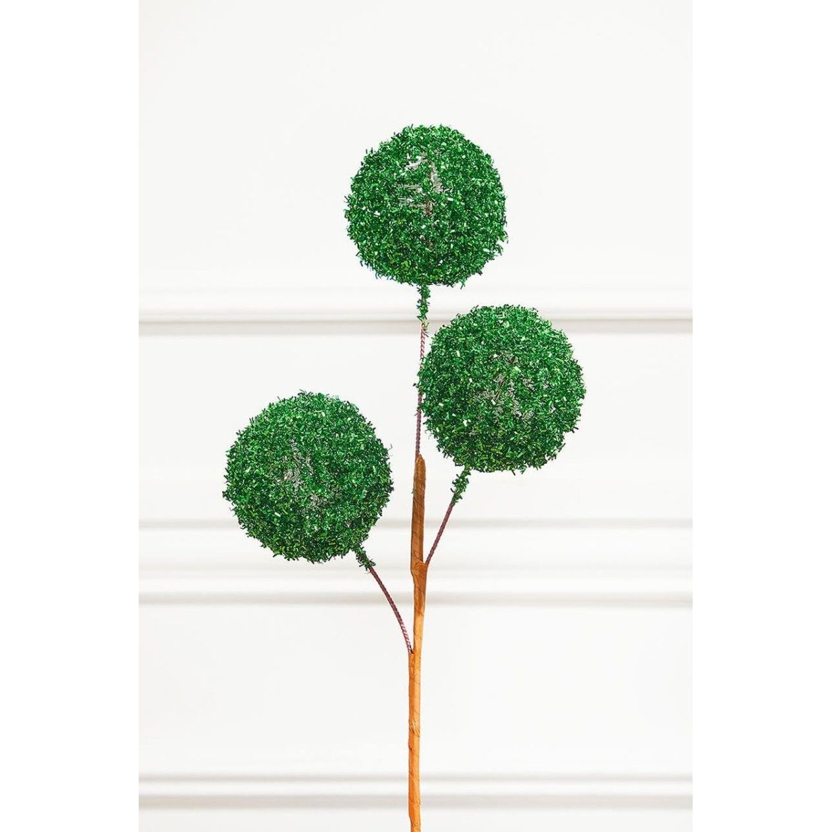 Shop For 18" Green Tinsel Ball Pick