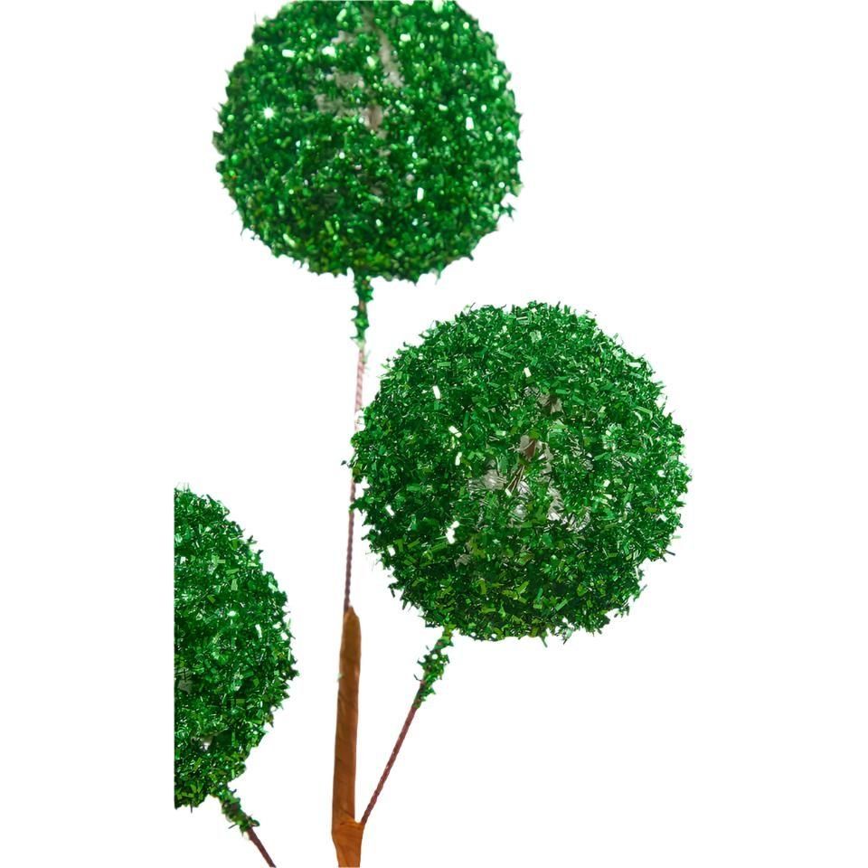 Shop For 18" Green Tinsel Ball Pick