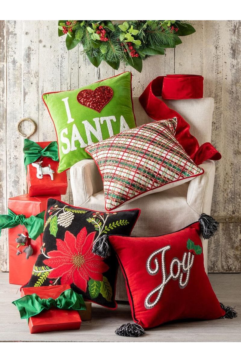 Shop For 18" Holly Joy Velvet Pillow