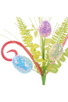 Shop For 18" Iridescent Egg, Fern, Leaf, Coil, Grass Pick