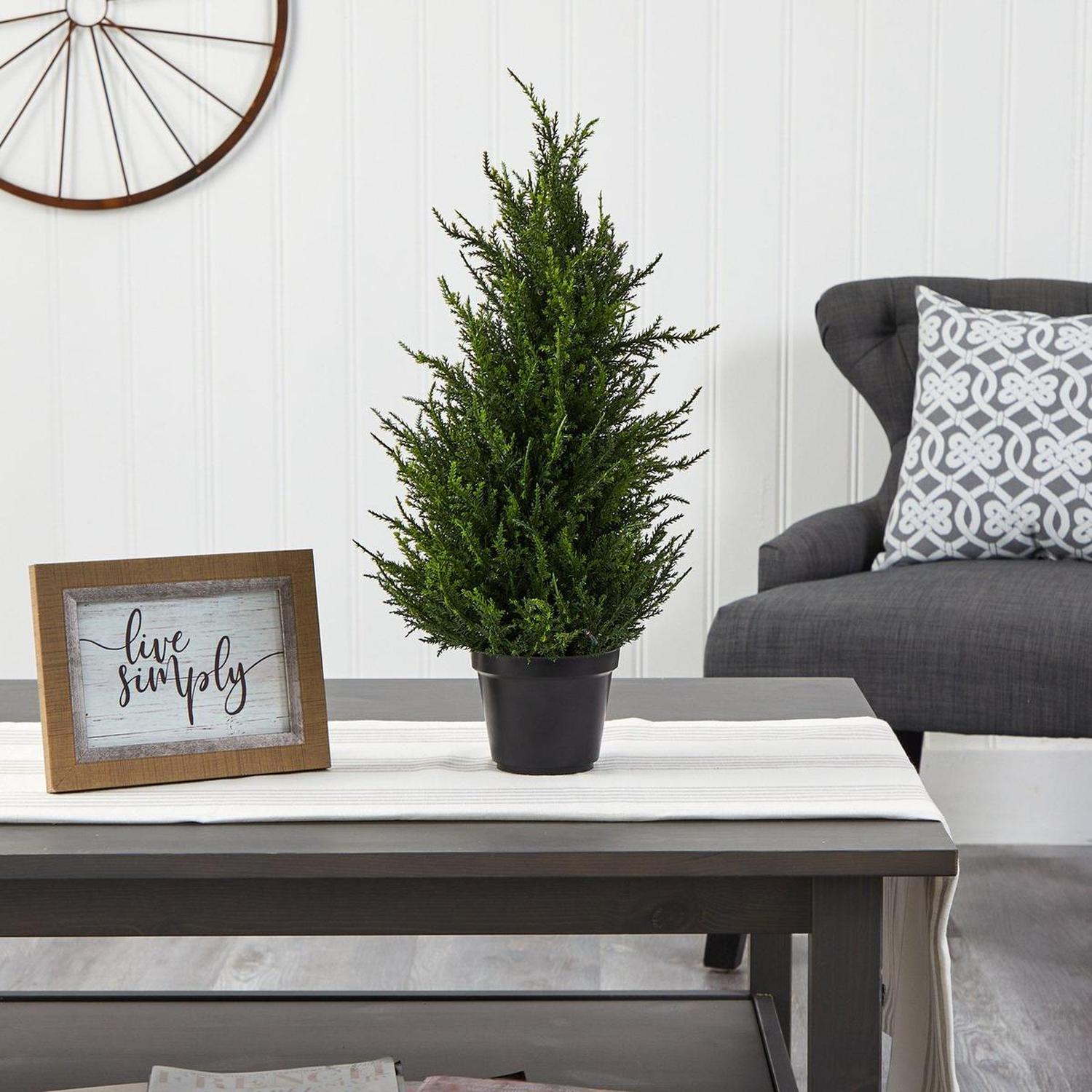 Shop For 18” LED Cedar Artificial Tree