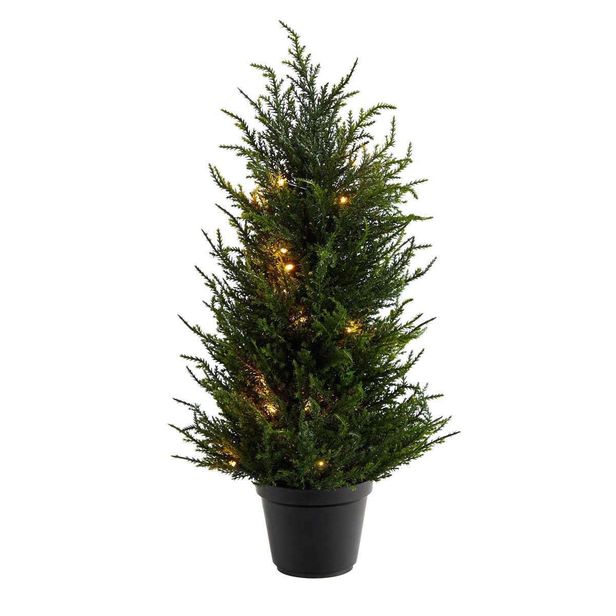 Shop For 18” LED Cedar Artificial Tree