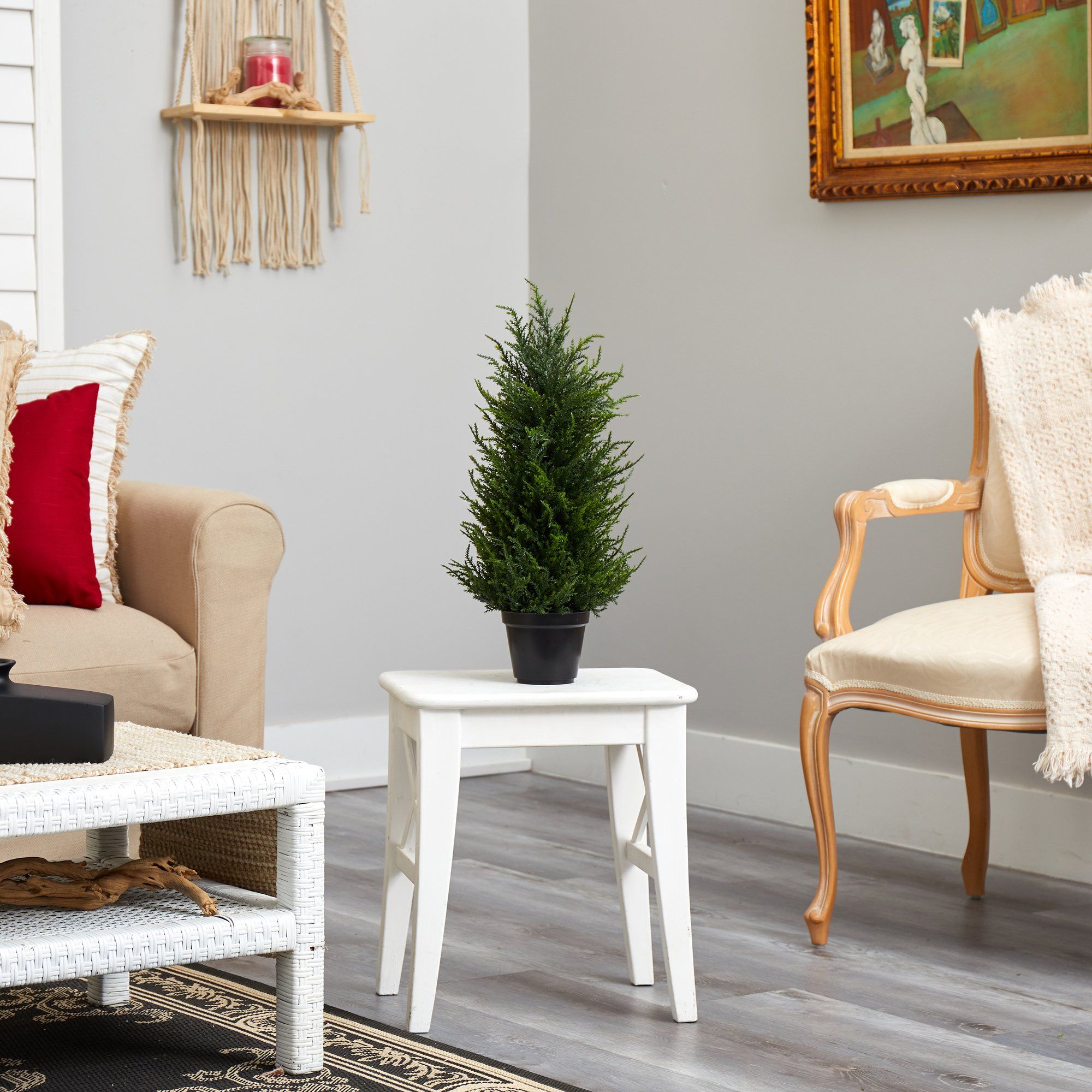 Shop For 18” LED Cedar Artificial Tree