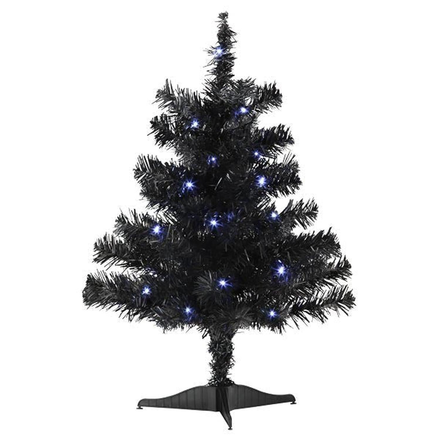 18" Mini Black Tree Pre-lit