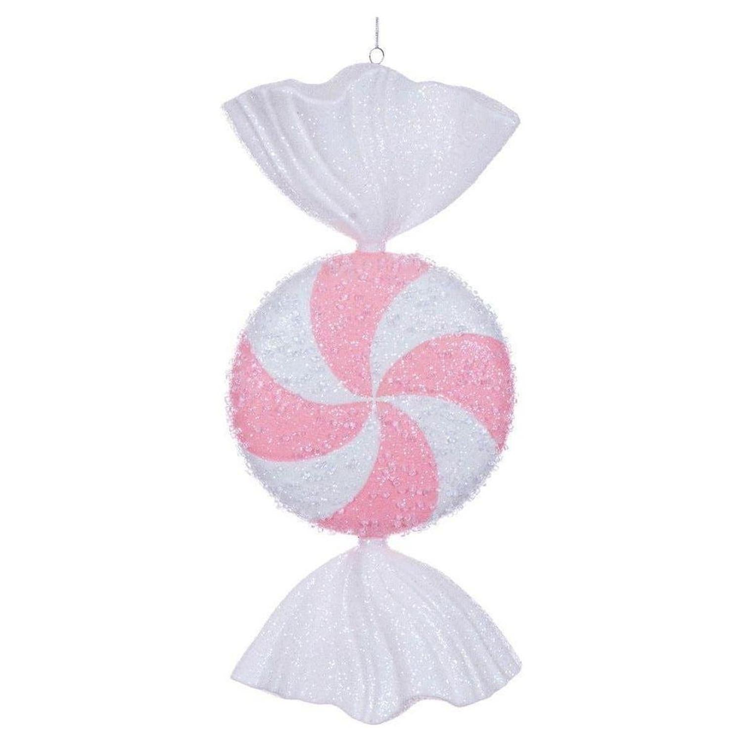 18" Pink Icy Sugar Candy Ornament