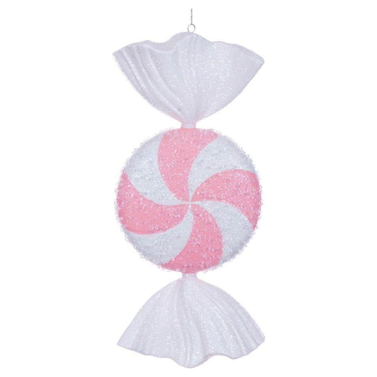 Shop For 18" Pink Icy Sugar Candy Ornament