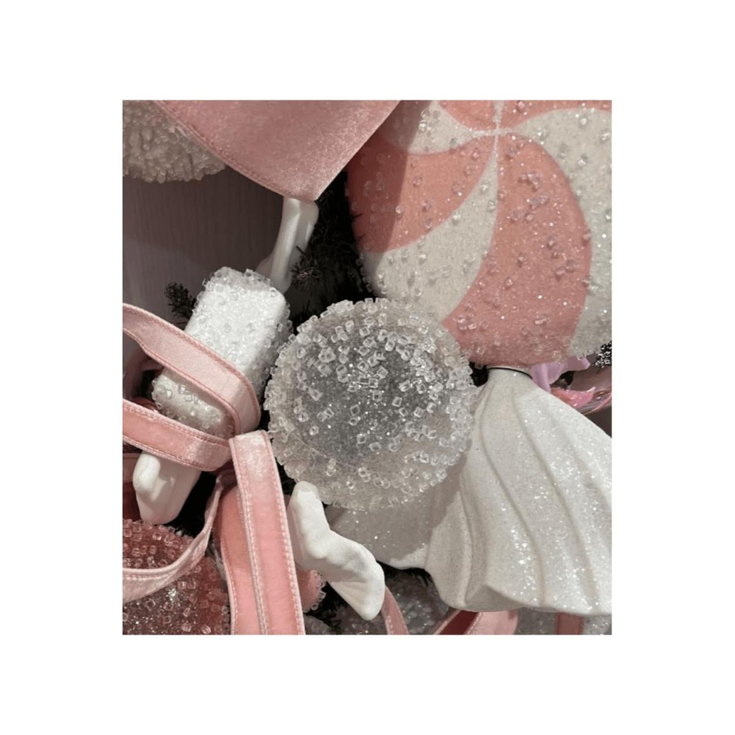 Shop For 18" Pink Icy Sugar Candy Ornament