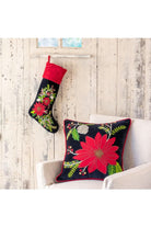 Shop For 18" Poinsettia Christmas Pillow