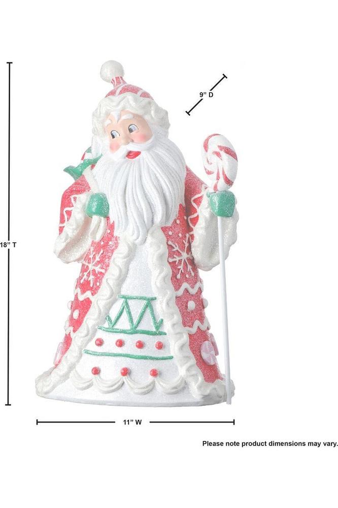Shop For 18" Resin Candylicious Santa Red/Green