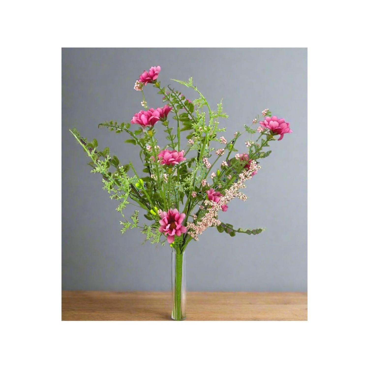 18" Wild Flower Filler Pick: Pink