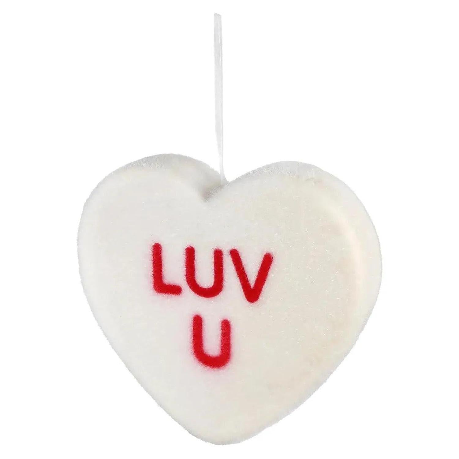 180 Degrees 12" Flocked Conversation Hearts (Assorted)