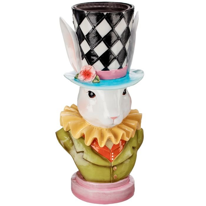 Shop For 18.25" Hatter Bunny Top Hat Flower Pot