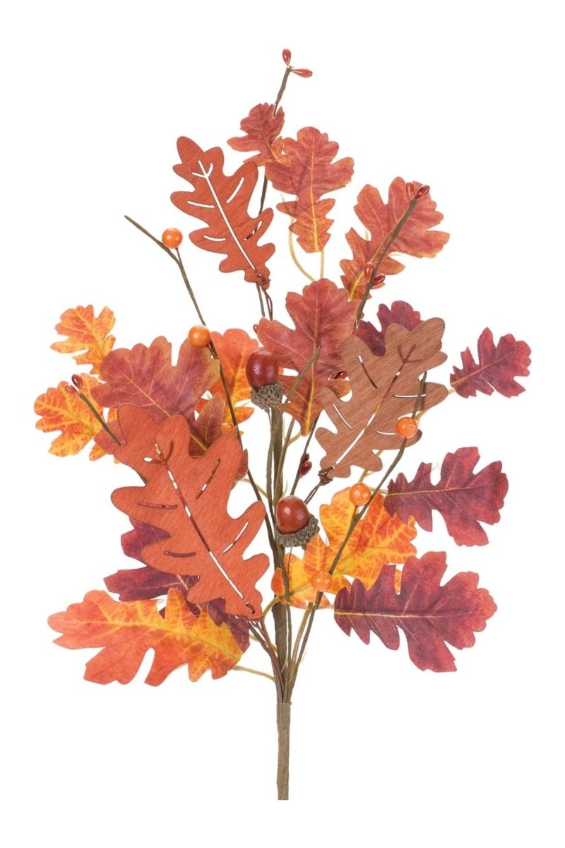 Shop For 18.5" Oak Leaf Spray (Set of 6) at Michelle's aDOORable Creations