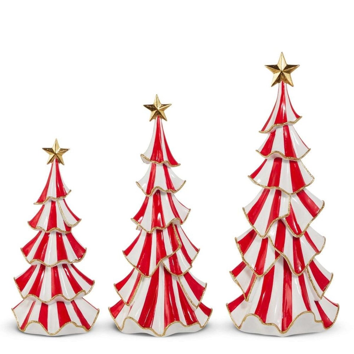 Shop For 18.5in Red Striped Ruffle Tree