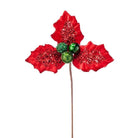 Shop For 18in Jewel Glitter Holly Berry Stem: Red