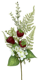 18in Strawberry and Hydrangea Spray