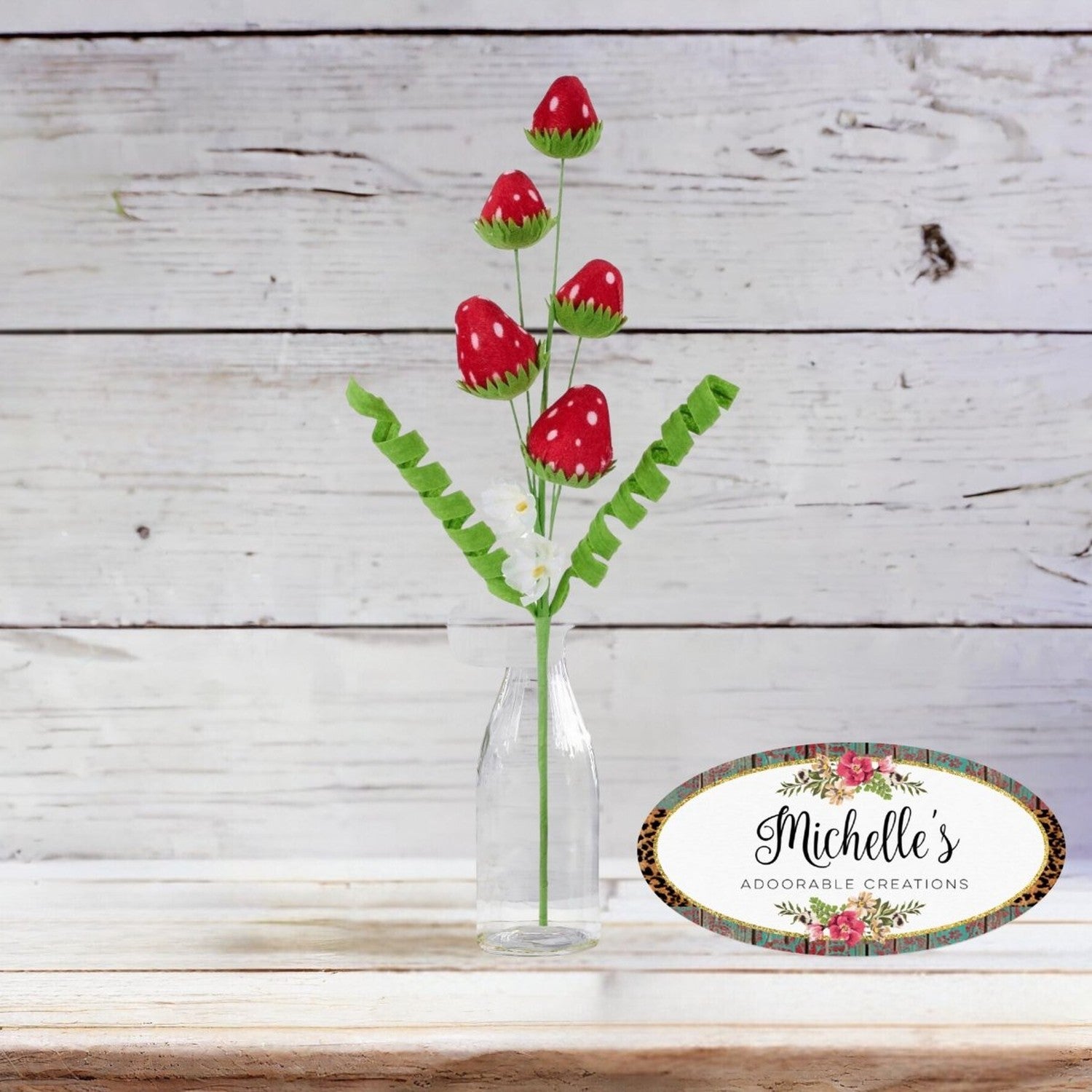 Shop For 18in Velvet and Felt Strawberry Pick