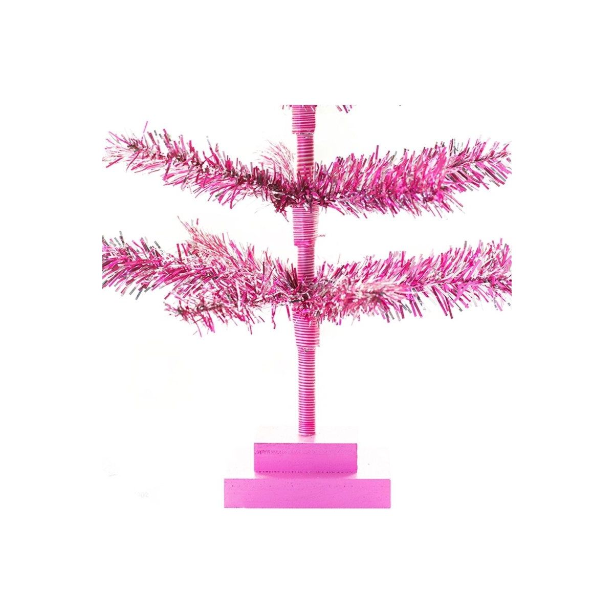 Shop For 18in Vintage Pink & Silver Tinsel Christmas Tree at Michelle's aDOORable Creations