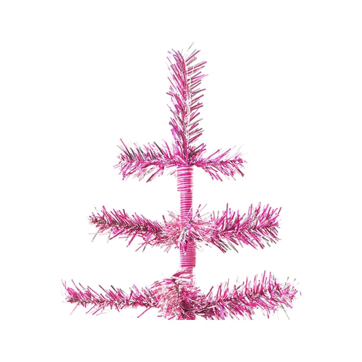 Shop For 18in Vintage Pink & Silver Tinsel Christmas Tree at Michelle's aDOORable Creations