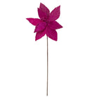 Shop For 19" Beaded Poinsettia Pick: Fuchsia Pink