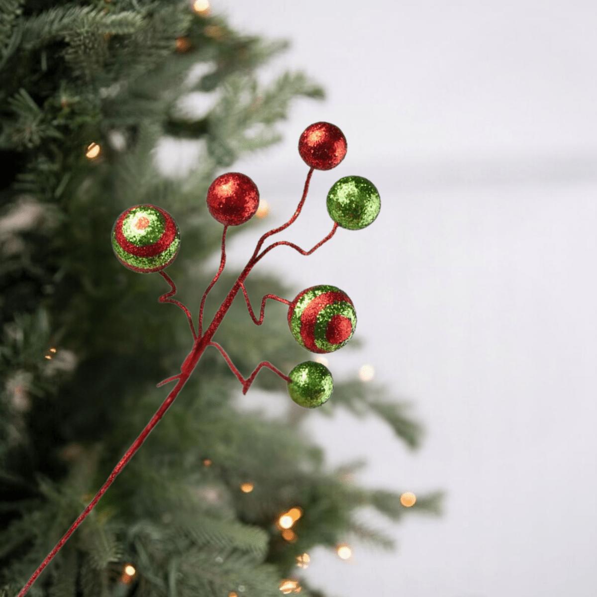 Shop For 19" Glitter Ball Pick: Red & Lime