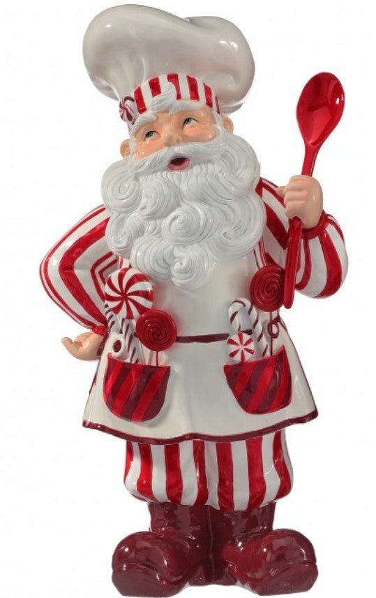 Shop For 19 inch Resin Peppermint Chef Santa