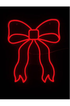 Shop For 19" Lighted Neon Bow Christmas Window Silhouette