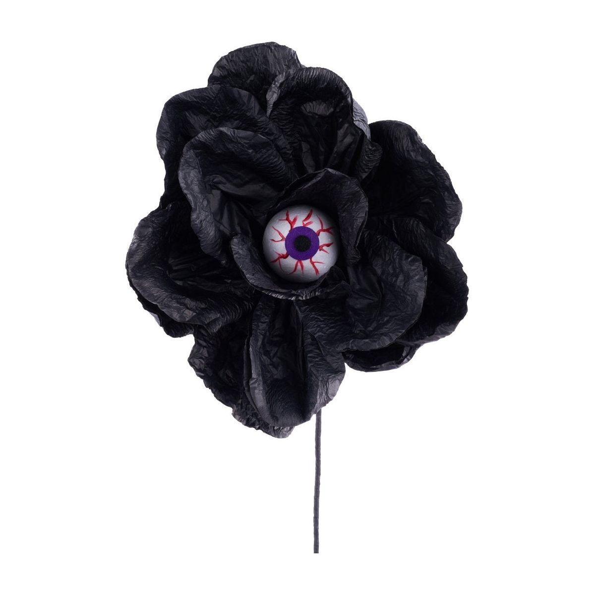 Shop For 19" Paper Rose Eyeball Stem: Black
