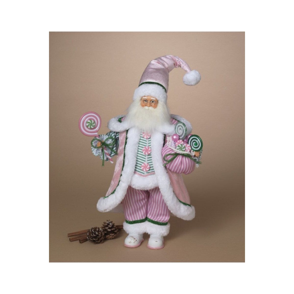 Shop For 19" Pink Pastel Christmas Santa Figure