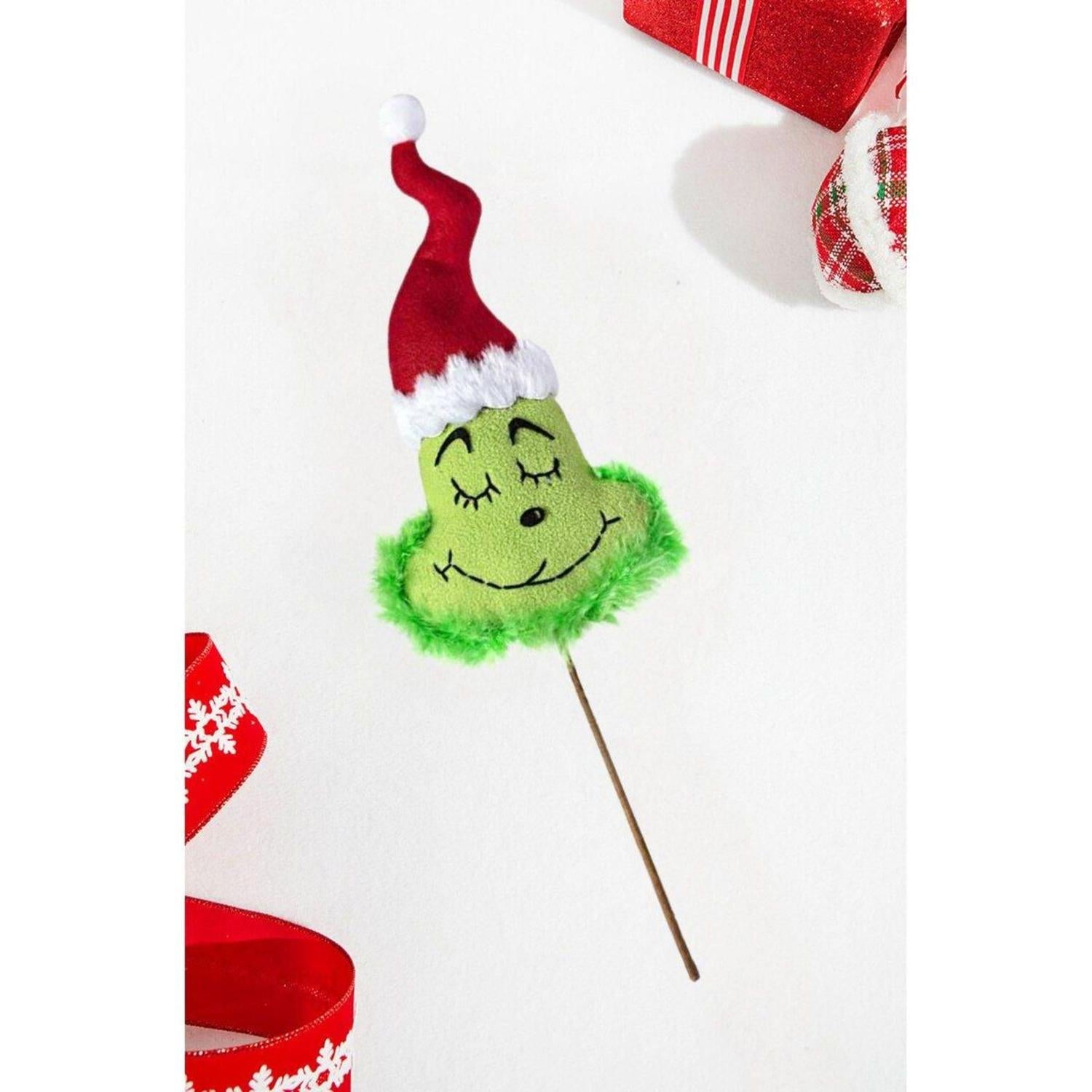 19" Plush Green Monster Head