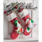 Shop For 19" Retro Christmas Stocking Santa/Snowman Set of 2