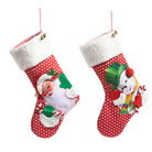 Shop For 19" Retro Christmas Stocking Santa/Snowman Set of 2