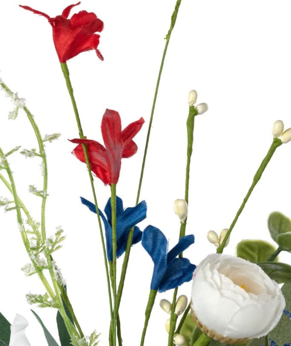 Shop For 19" Rose Hydrangea Flower Spray: Patriotic