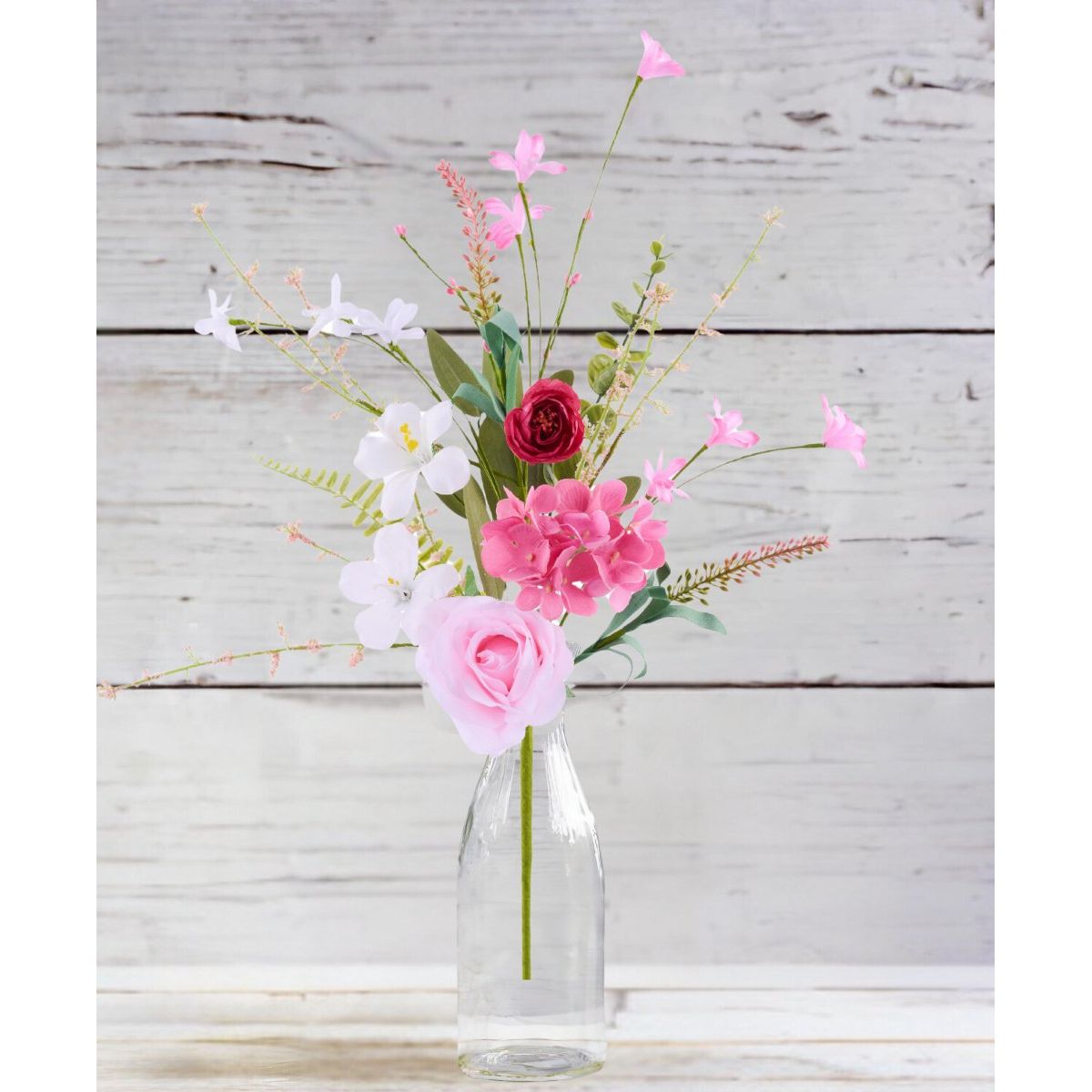 Shop For 19" Rose Hydrangea Flower Spray: Pink