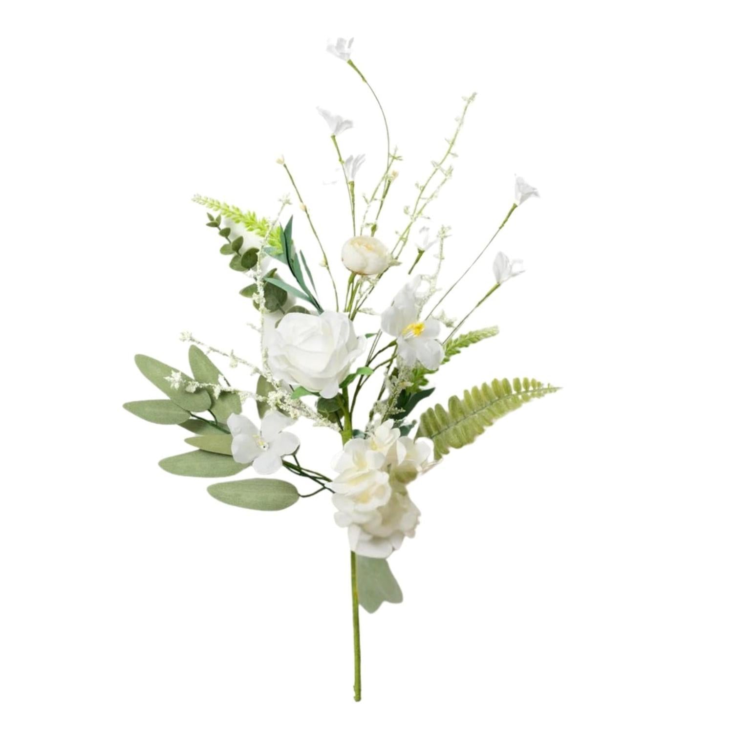 Shop For 19" Rose Hydrangea Flower Spray: White/Cream