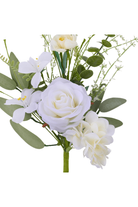 Shop For 19" Rose Hydrangea Flower Spray: White/Cream