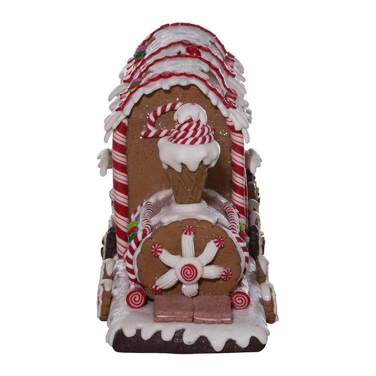 19.5" Battery-Operated LED Gingerbread Train