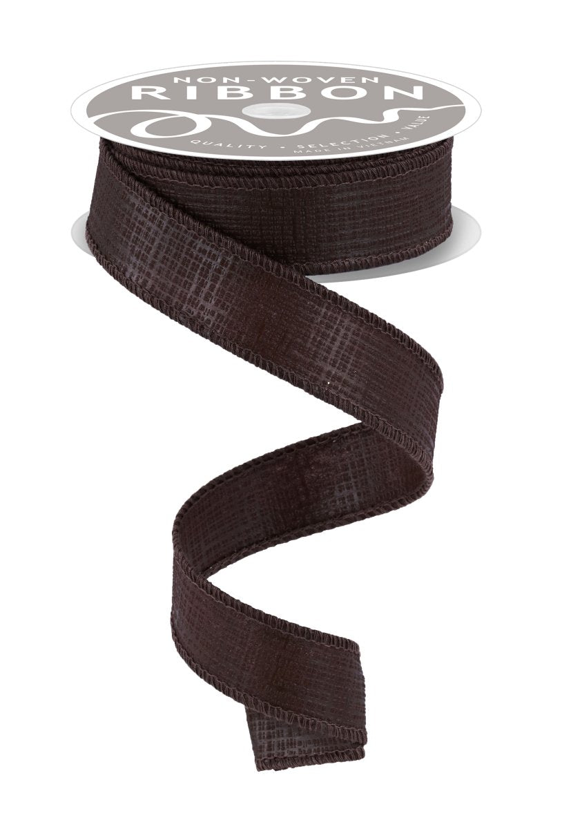 Shop For 1in Cross Hatch Ribbon: Brown (10 Yards)