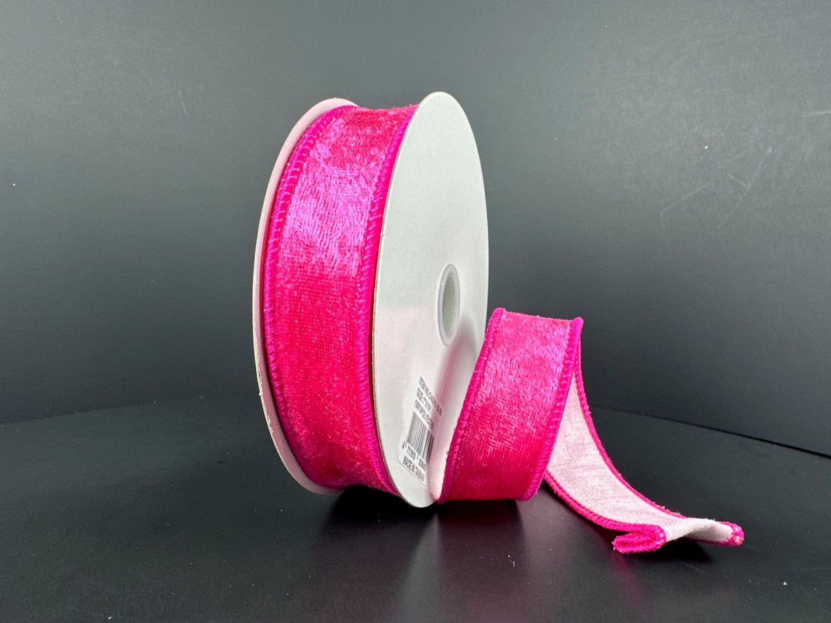 Shop For 1in Double Sided Velvet Ribbon: Fuschia/Pink (10 Yards)