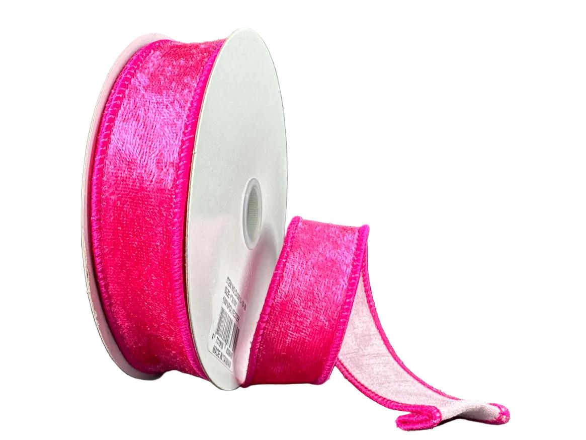 Shop For 1in Double Sided Velvet Ribbon: Fuschia/Pink (10 Yards)