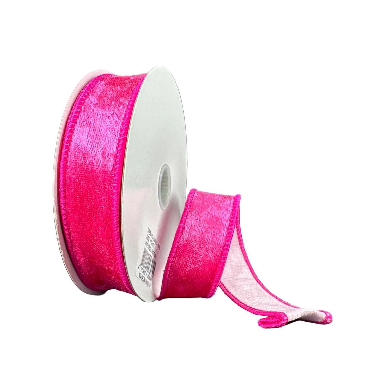 Shop For 1in Double Sided Velvet Ribbon: Fuschia/Pink (10 Yards)