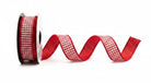 Shop For 1in Faux Dupion Mini Check Ribbon: Red/White (10 Yards)