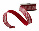 Shop For 1in Faux Dupion Mini Check Ribbon: Red/White (10 Yards)