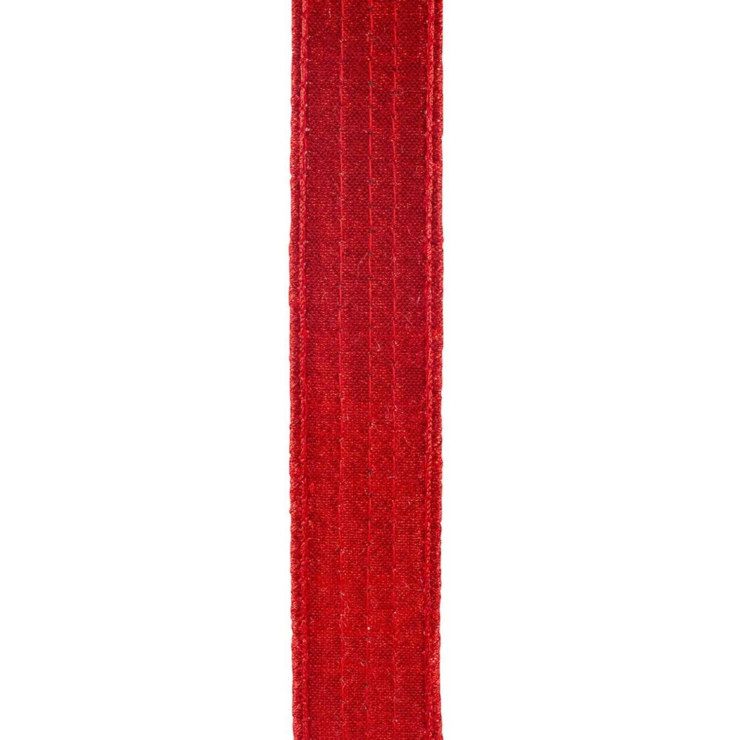 1in Glitter Stripe Fiesta Ribbon: Red (5 Yards)