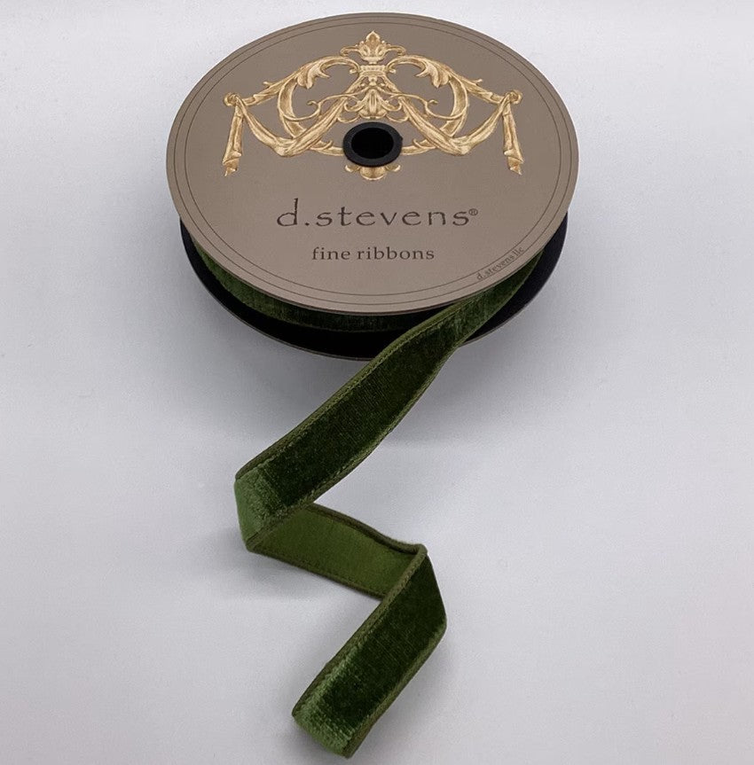 Shop For 1in Lush Velvet Dupion Back Ribbon: Forest Green (10 Yards)