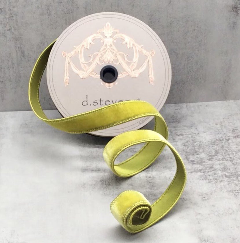 Shop For 1in Lush Velvet Dupion Back Ribbon: New Leaf Green (10 Yards)